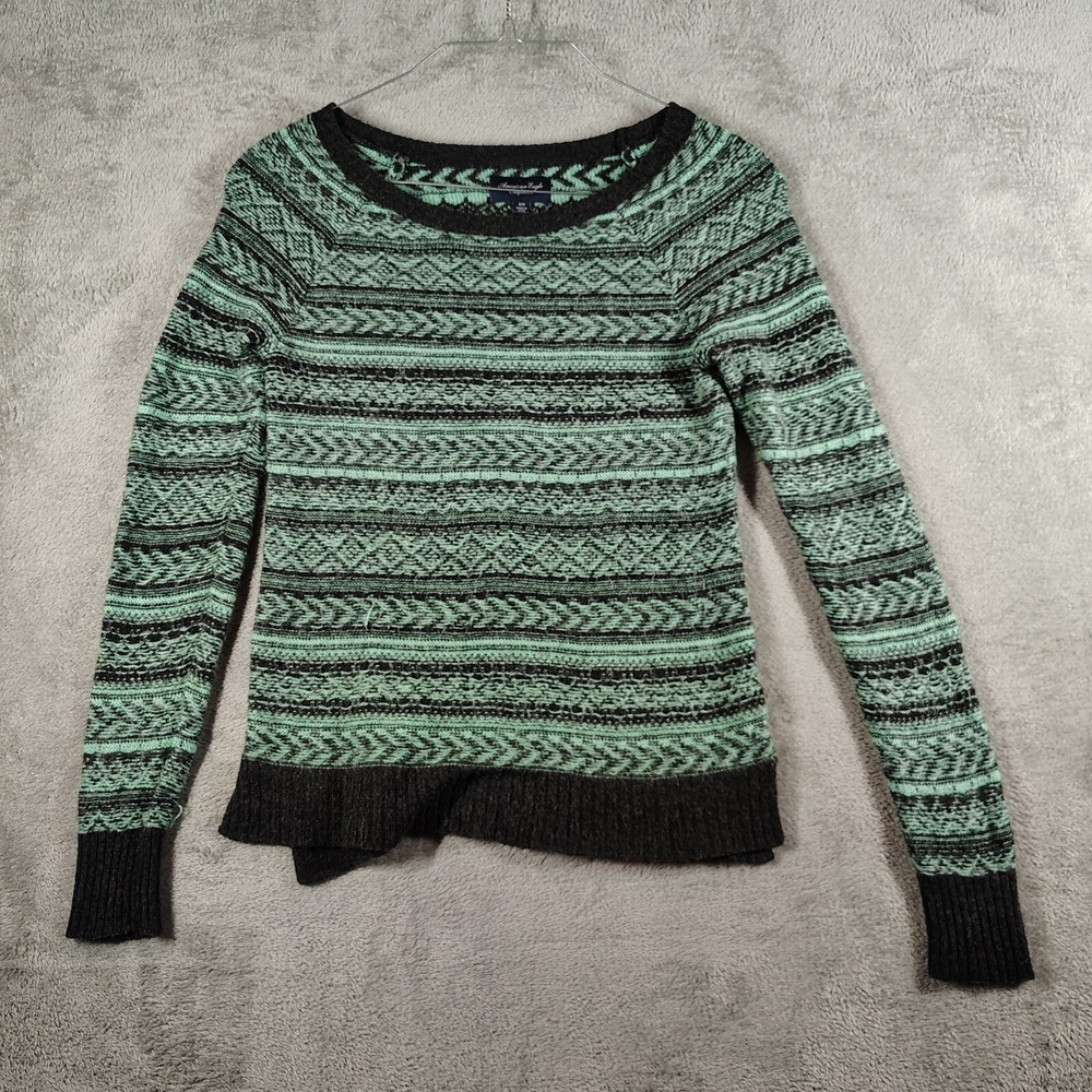 AMERICAN‎ EAGLE Fair Aisle Wool Blend Sweater Women's Medium Cabincore Cozy